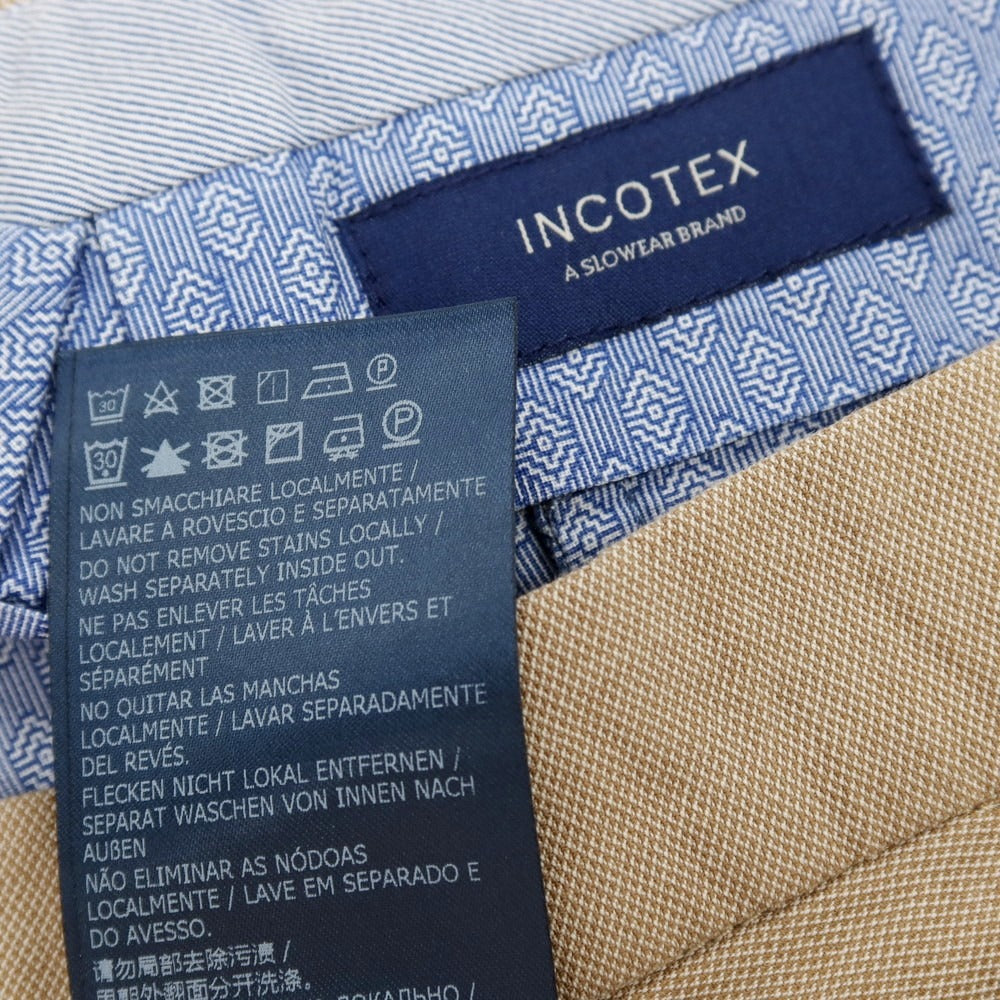 【中古】インコテックス INCOTEX ストレッチ アイスコットン カジュアルスラックスパンツ ベージュ【サイズ48】【 状態ランクB 】【 メンズ 】