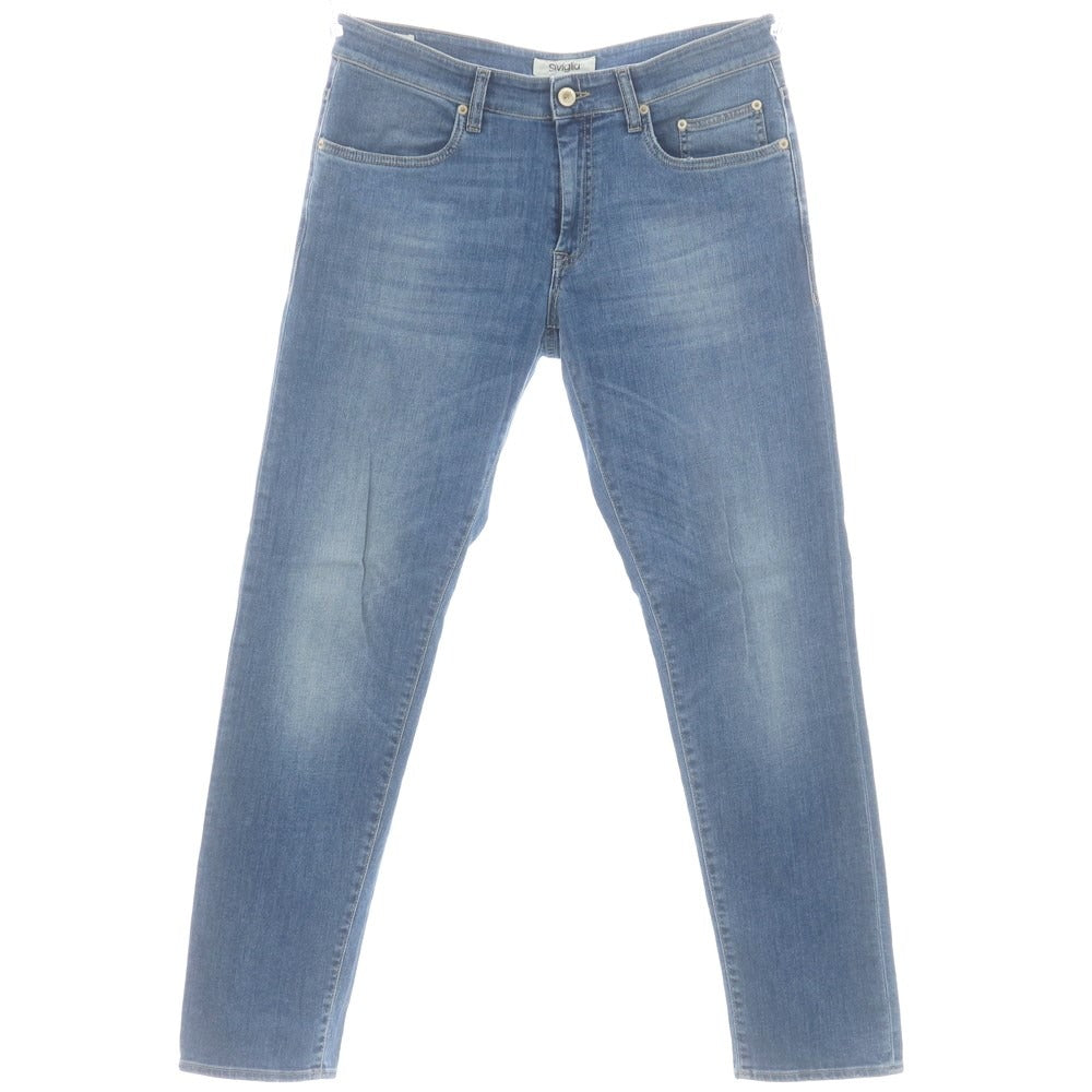 【中古】シビリア SIVIGLIA ストレッチ デニムパンツ ライトブルー【 34 】【 状態ランクC 】【 メンズ 】