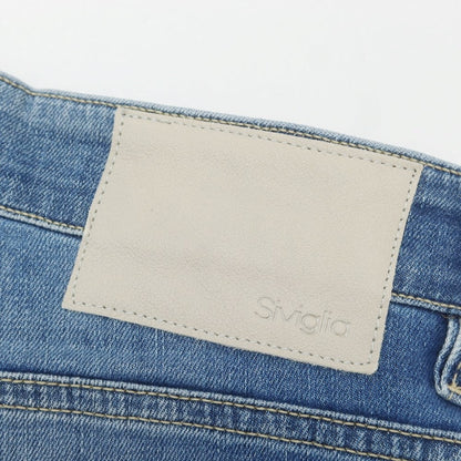 【中古】シビリア SIVIGLIA ストレッチ デニムパンツ ライトブルー【 34 】【 状態ランクC 】【 メンズ 】