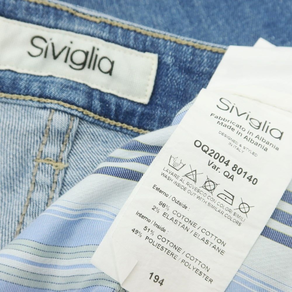 【中古】シビリア SIVIGLIA ストレッチ デニムパンツ ライトブルー【 34 】【 状態ランクC 】【 メンズ 】