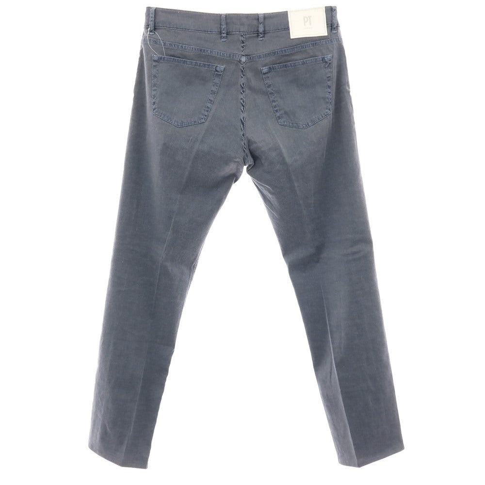 【中古】ピーティートリノ デニム PT TORINO DENIM JAZZ ストレッチ リネンコットン 5ポケットパンツ グレイッシュブルー【サイズ34】【 状態ランクB 】【 メンズ 】