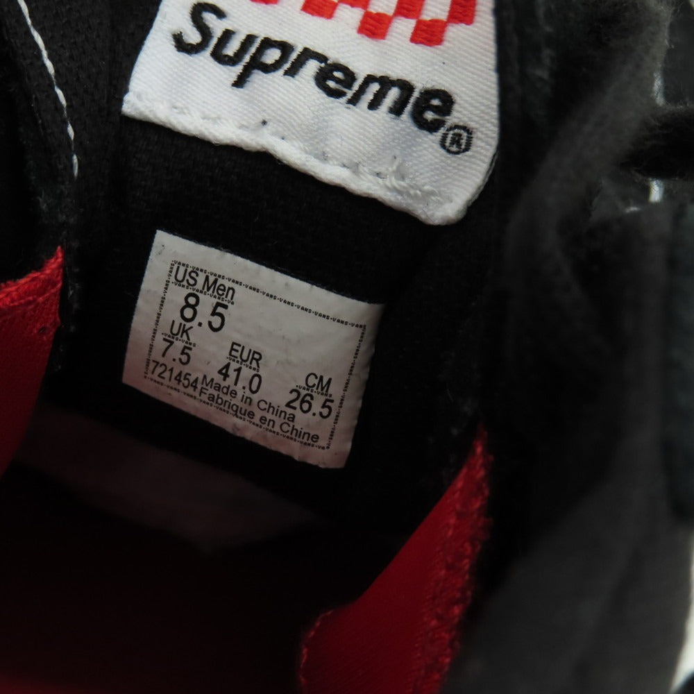 【中古】シュプリーム Supreme × Nate Lowman VANS 2025年春夏 Skate Grosso Mid スニーカー ブラック【 26.5 】【 状態ランクB 】【 メンズ 】