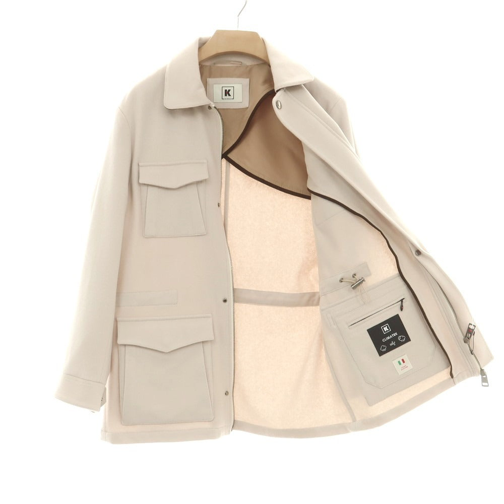 【中古】キーレッド ケイレッド KIRED WTOBE カシミヤ フィールドジャケット ライトベージュ【 50 】【 状態ランクA 】【 メンズ 】