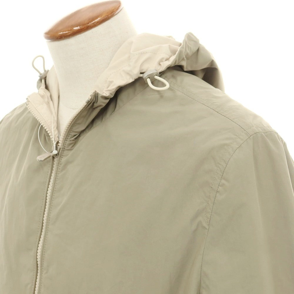 【中古】ブルネロクチネリ Brunello Cucinelli リバーシブル ポリエステルナイロン フーデッドコート ライトカーキxライトベージュ【 46 】【 状態ランクC 】【 メンズ 】