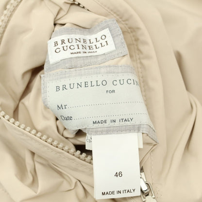 【中古】ブルネロクチネリ Brunello Cucinelli リバーシブル ポリエステルナイロン フーデッドコート ライトカーキxライトベージュ【 46 】【 状態ランクC 】【 メンズ 】
