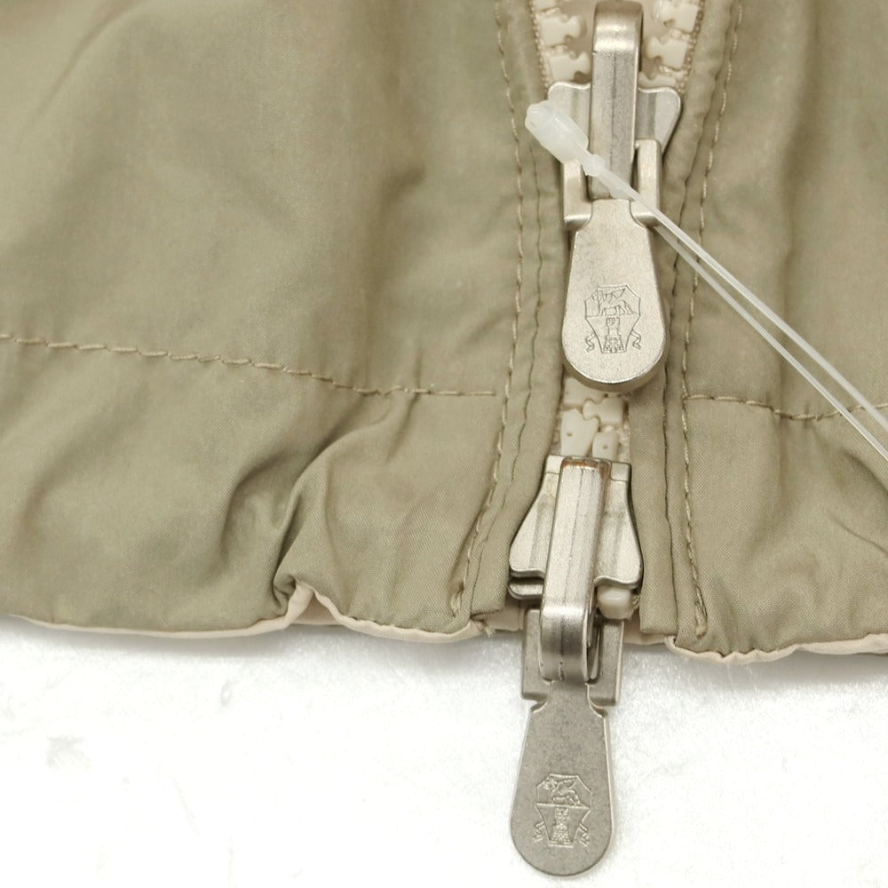 【中古】ブルネロクチネリ Brunello Cucinelli リバーシブル ポリエステルナイロン フーデッドコート ライトカーキxライトベージュ【 46 】【 状態ランクC 】【 メンズ 】