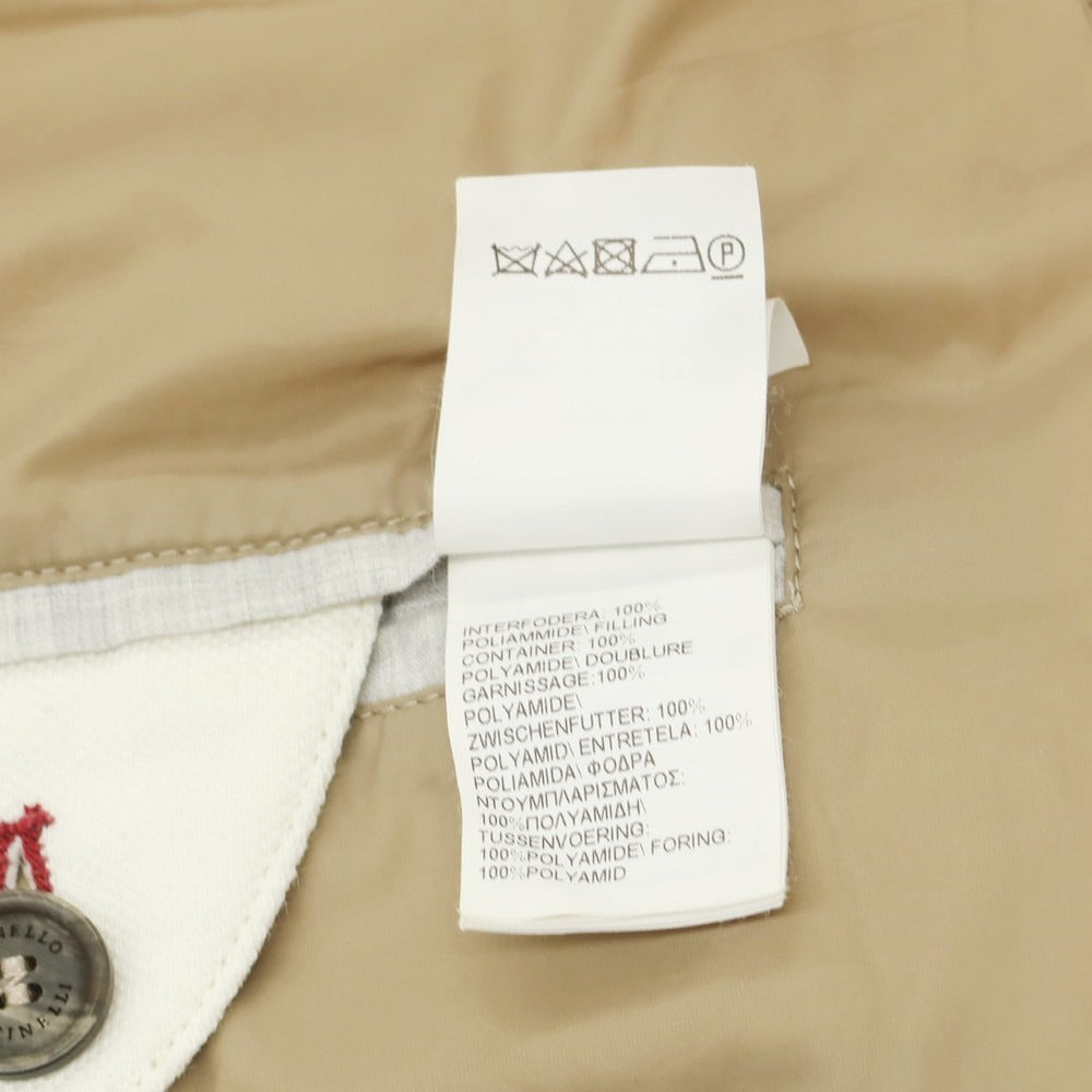 【中古】ブルネロクチネリ Brunello Cucinelli コットン フーデッド ダウンベスト ブルゾン オフホワイト【 44/S 】【 状態ランクD 】【 メンズ 】