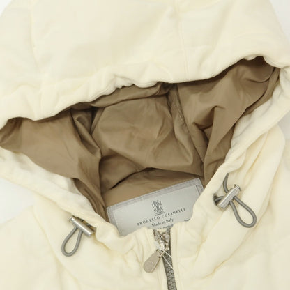 【中古】ブルネロクチネリ Brunello Cucinelli コットン フーデッド ダウンベスト ブルゾン オフホワイト【 44/S 】【 状態ランクD 】【 メンズ 】