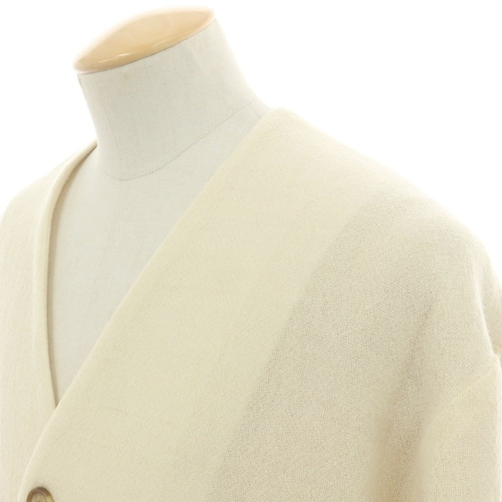 【中古】ラファーボラ La Favola ウール カーディガン ノーカラージャケット アイボリー【 1 】【 状態ランクB 】【 メンズ 】