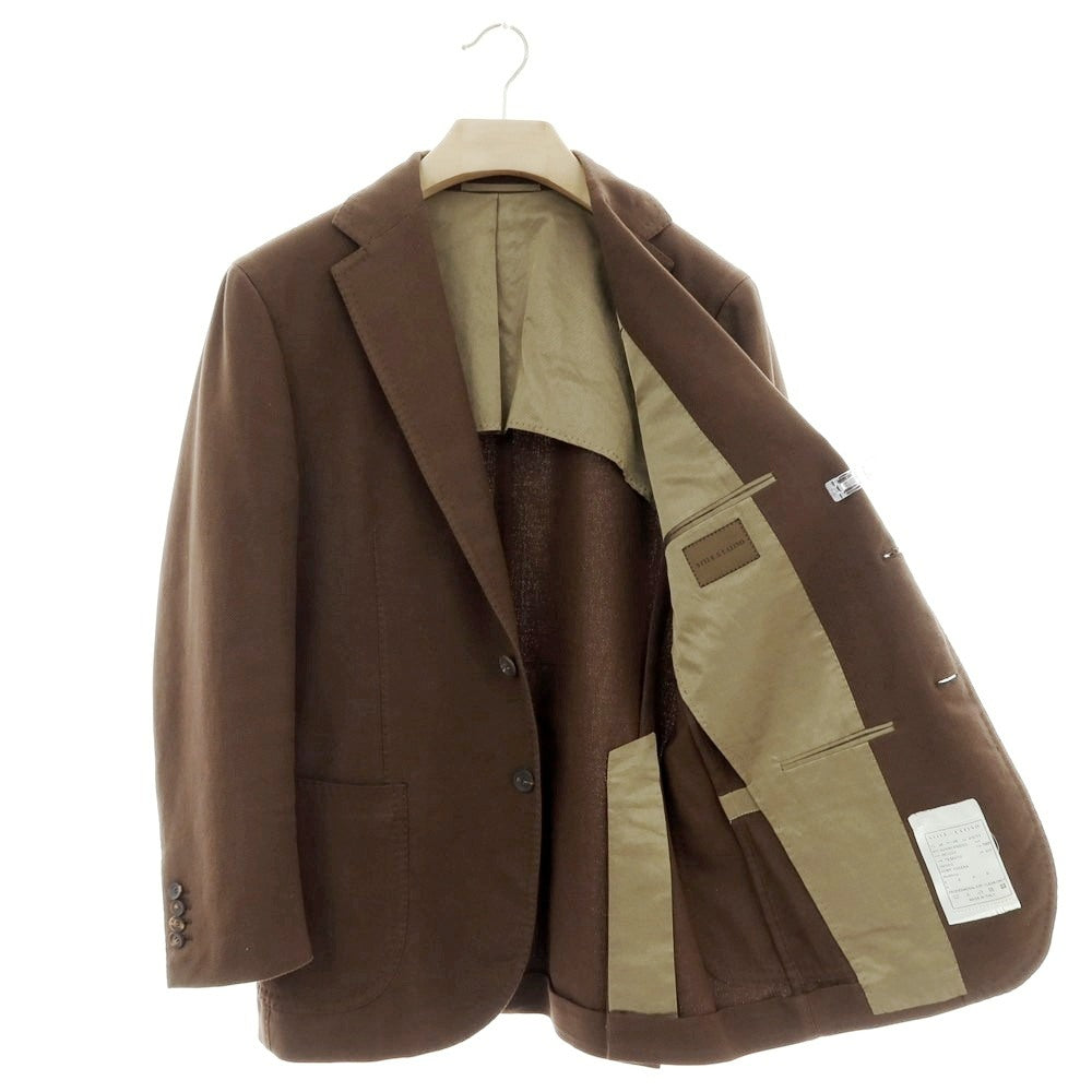 【中古】スティレ ラティーノ STILE LATINO コットン 3B テーラードジャケット ブラウン【 48 】【 状態ランクC 】【 メンズ 】