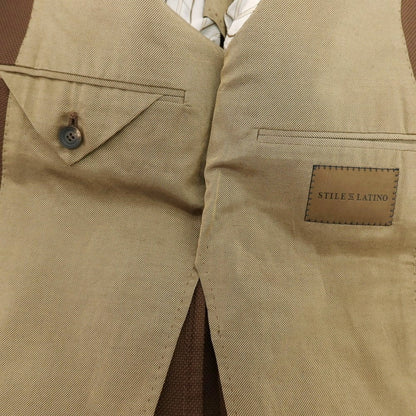 【中古】スティレ ラティーノ STILE LATINO コットン 3B テーラードジャケット ブラウン【 48 】【 状態ランクC 】【 メンズ 】