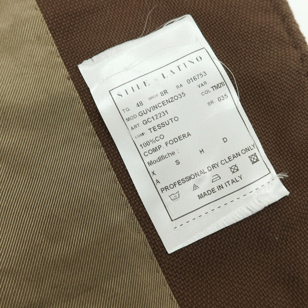 【中古】スティレ ラティーノ STILE LATINO コットン 3B テーラードジャケット ブラウン【 48 】【 状態ランクC 】【 メンズ 】