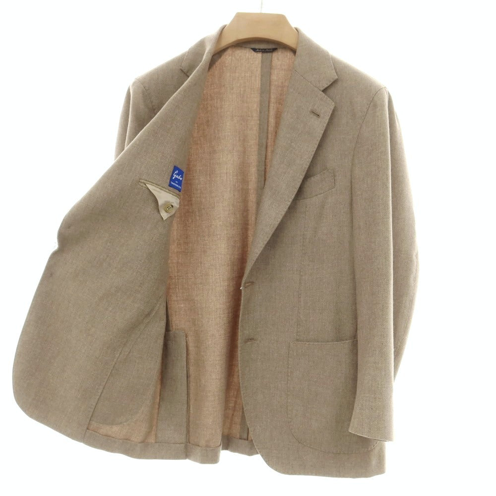 【中古】ジアーボ ガボ Gabo TOMORROWLAND別注 ストレッチ ウール 2B テーラードジャケット ベージュ【サイズ48 Drop7】【 状態ランクC 】【 メンズ 】 [DPD]