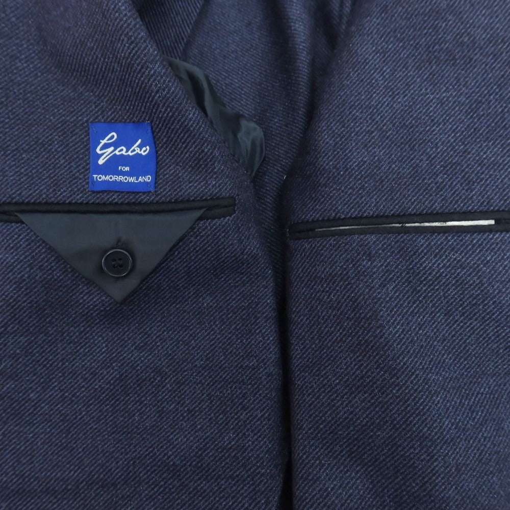 【中古】ジアーボ ガボ Gabo TOMORROWLAND別注 ストレッチウール テーラードジャケット ネイビー【 48 】【 状態ランクB 】【 メンズ 】