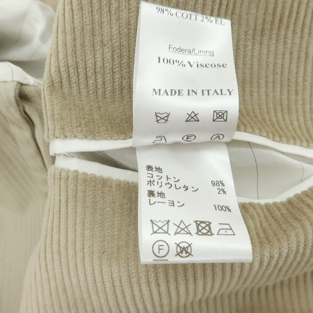 【中古】エリコフォルミコラ ERRICO FORMICOLA ストレッチコーデュロイ カジュアルジャケット ベージュ【 48 】【 状態ランクC 】【 メンズ 】