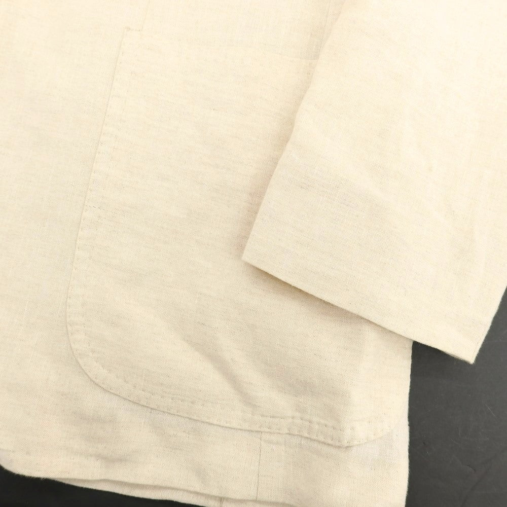 【中古】エリコフォルミコラ ERRICO FORMICOLA リネン 3B カジュアルジャケット オフホワイト【 48 】【 状態ランクC 】【 メンズ 】