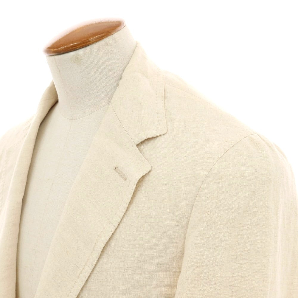 【中古】エリコフォルミコラ ERRICO FORMICOLA リネン 3B カジュアルジャケット オフホワイト【 48 】【 状態ランクC 】【 メンズ 】
