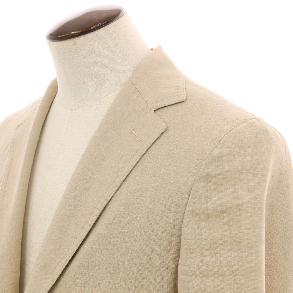 【中古】エリコフォルミコラ ERRICO FORMICOLA リネン 3B カジュアルジャケット ベージュ【 50 】【 状態ランクC 】【 メンズ 】