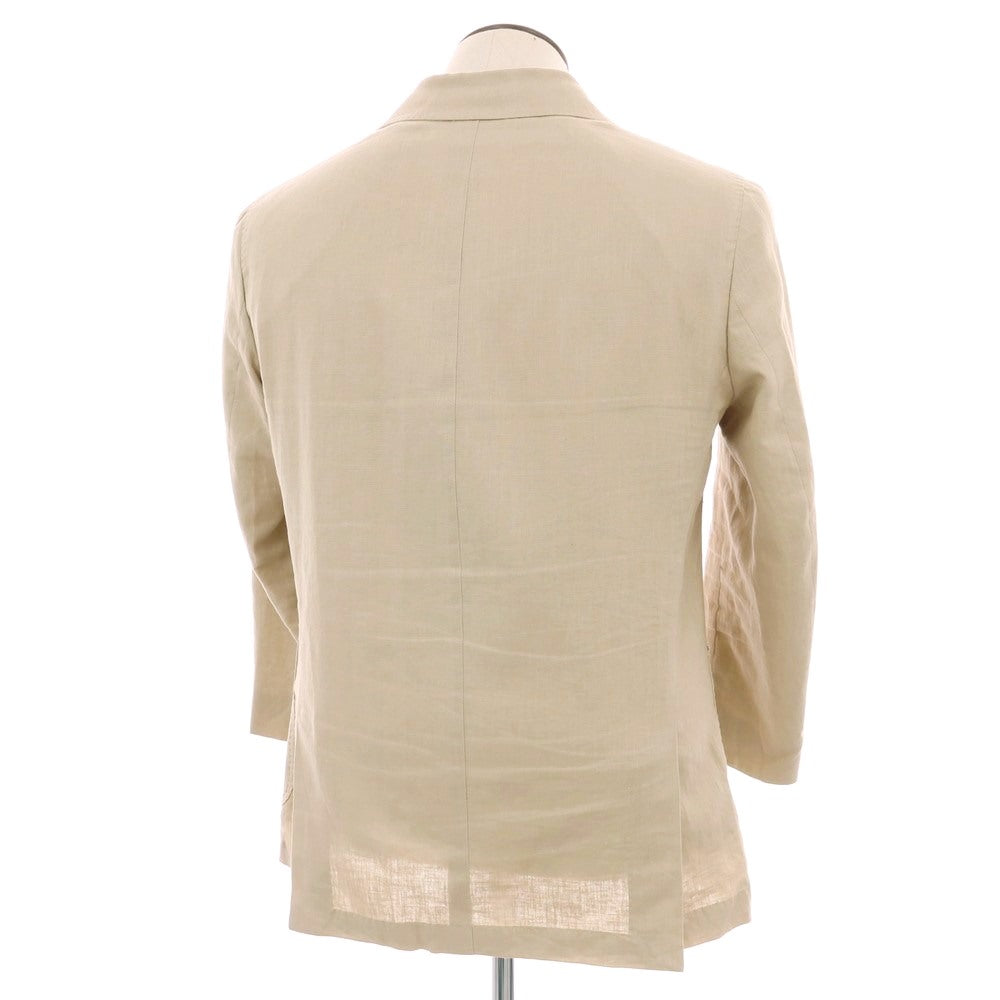 【中古】エリコフォルミコラ ERRICO FORMICOLA リネン 3B カジュアルジャケット ベージュ【 50 】【 状態ランクC 】【 メンズ 】