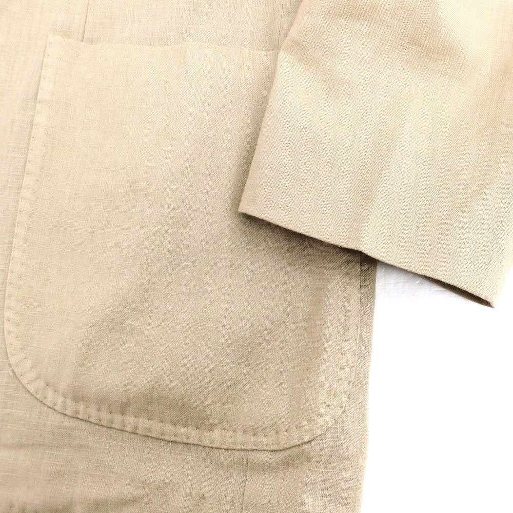 【中古】エリコフォルミコラ ERRICO FORMICOLA リネン 3B カジュアルジャケット ベージュ【 50 】【 状態ランクC 】【 メンズ 】