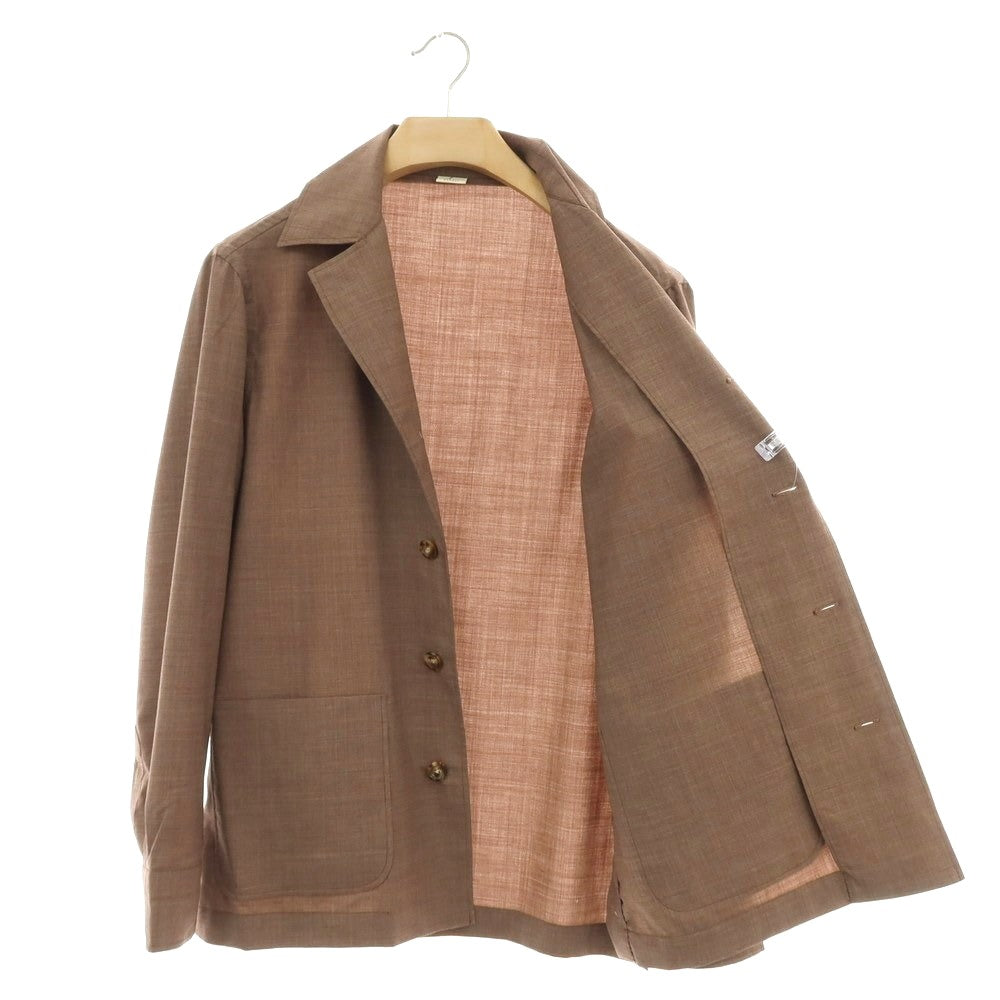 【中古】アヴィーノ AVINO ウール ジャケット ブルゾン ブラウン【 46 】【 状態ランクC 】【 メンズ 】