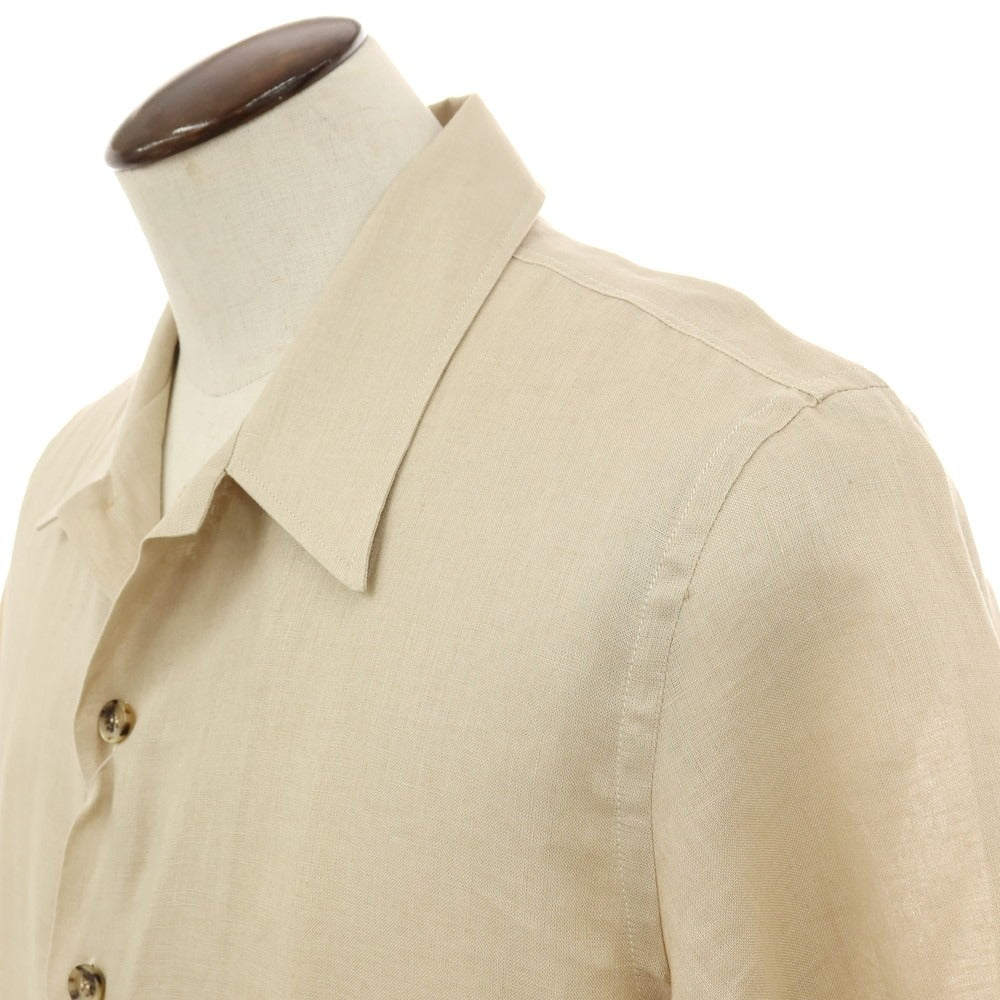 【中古】オリアン ORIAN ヘンプ 半袖シャツ ベージュ【サイズXL】【 状態ランクB 】【 メンズ 】