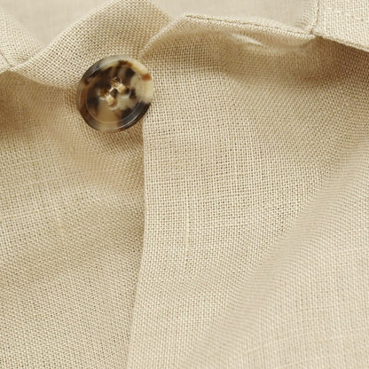 【中古】オリアン ORIAN ヘンプ 半袖シャツ ベージュ【サイズXL】【 状態ランクB 】【 メンズ 】