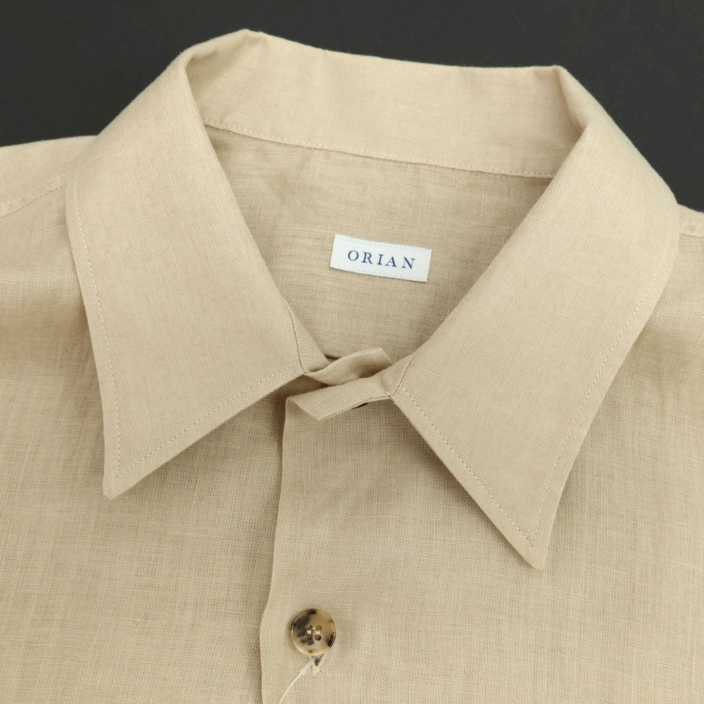 【中古】オリアン ORIAN ヘンプ 半袖シャツ ベージュ【サイズXL】【 状態ランクB 】【 メンズ 】