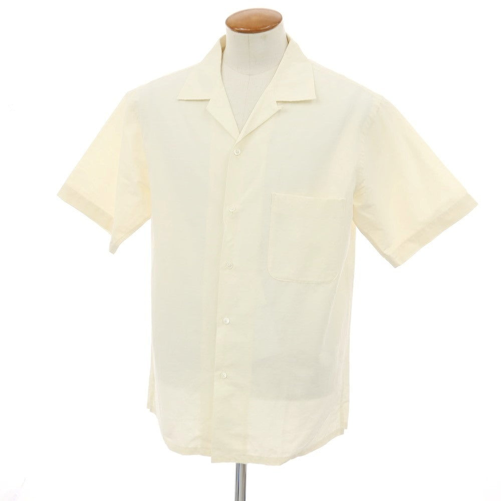 【中古】アボンタージ A VONTADE コットンリネン オープンカラー 半袖シャツ オフホワイト【サイズM】【 状態ランクB 】【 メンズ 】