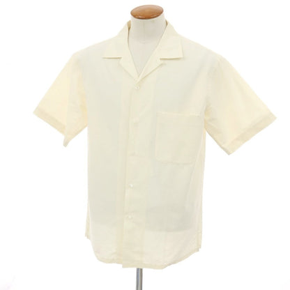 【中古】アボンタージ A VONTADE コットンリネン オープンカラー 半袖シャツ オフホワイト【サイズM】【 状態ランクB 】【 メンズ 】
