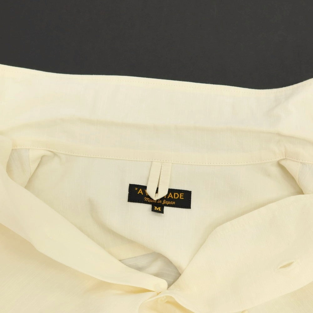 【中古】アボンタージ A VONTADE コットンリネン オープンカラー 半袖シャツ オフホワイト【サイズM】【 状態ランクB 】【 メンズ 】