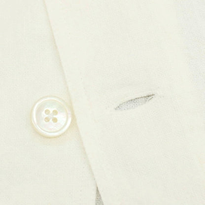 【中古】サルヴァトーレピッコロ Salvatore Piccolo リネン オープンカラー 半袖シャツ ホワイト【サイズM】【 状態ランクB 】【 メンズ 】