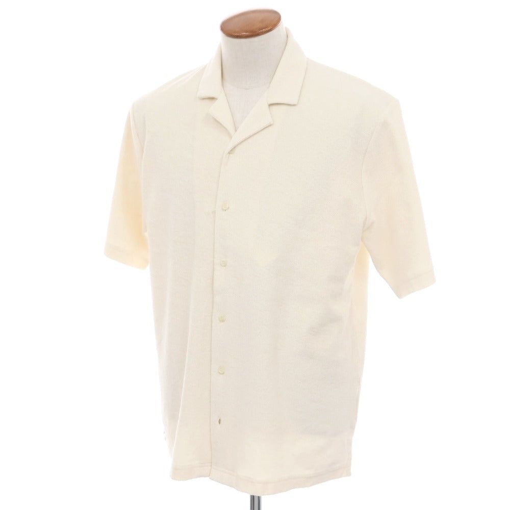 【中古】サンスペル SUNSPEL コットンパイル オープンカラー 半袖シャツ アイボリー【サイズM】【 状態ランクB 】【 メンズ 】