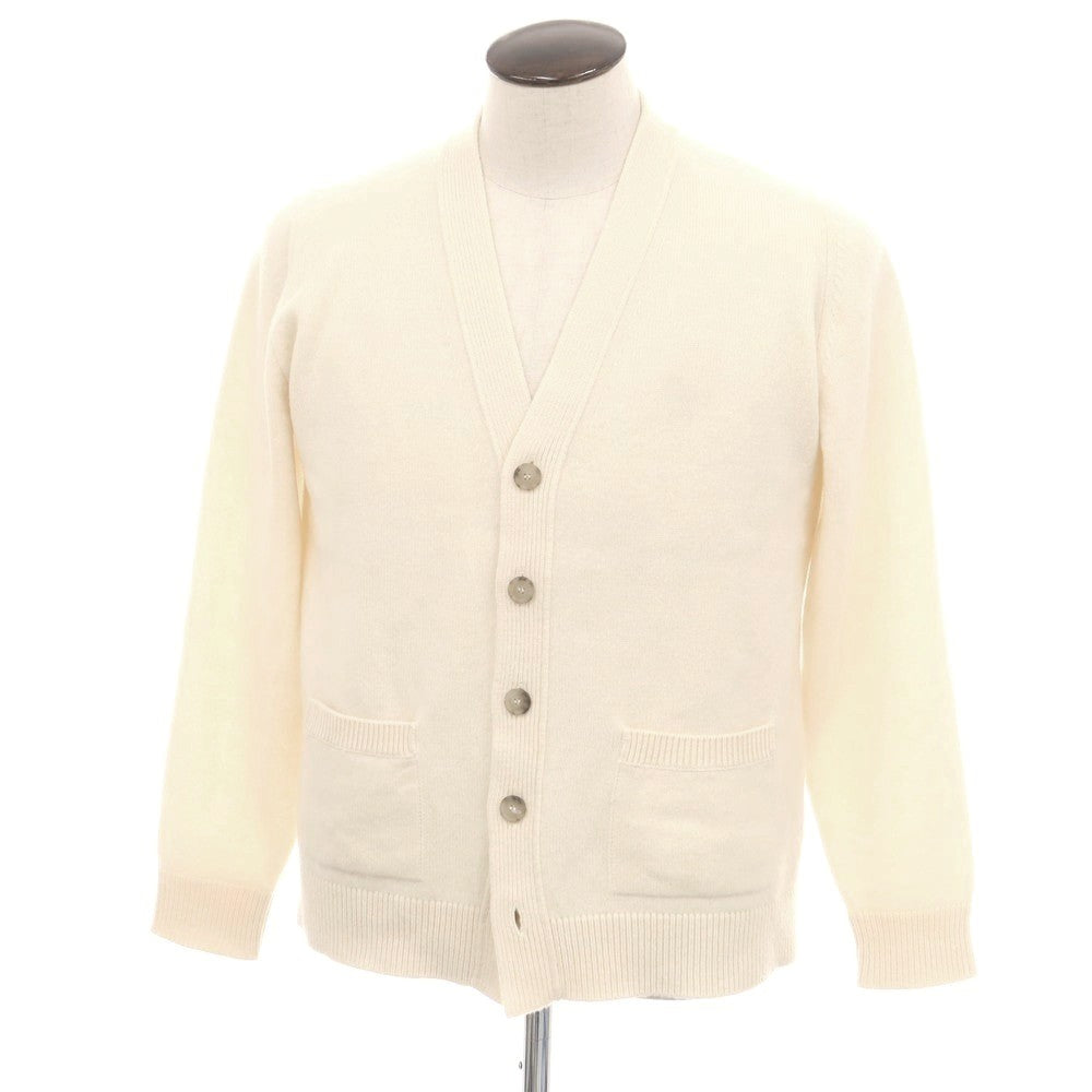 【中古】フィリッポ デ ローレンティス FILIPPO DE LAURENTIIS ウールカシミヤ カーディガン アイボリー【 50 】【 状態ランクC 】【 メンズ 】