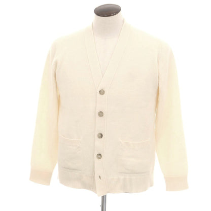 【中古】フィリッポ デ ローレンティス FILIPPO DE LAURENTIIS ウールカシミヤ カーディガン アイボリー【 50 】【 状態ランクC 】【 メンズ 】