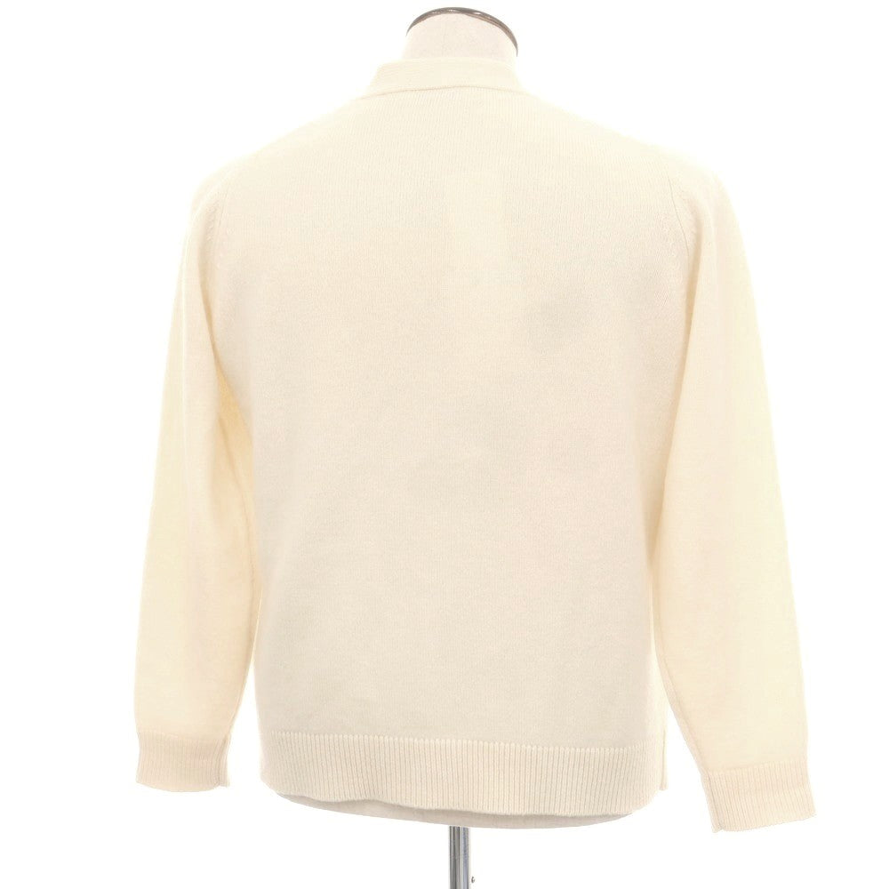 【中古】フィリッポ デ ローレンティス FILIPPO DE LAURENTIIS ウールカシミヤ カーディガン アイボリー【 50 】【 状態ランクC 】【 メンズ 】
