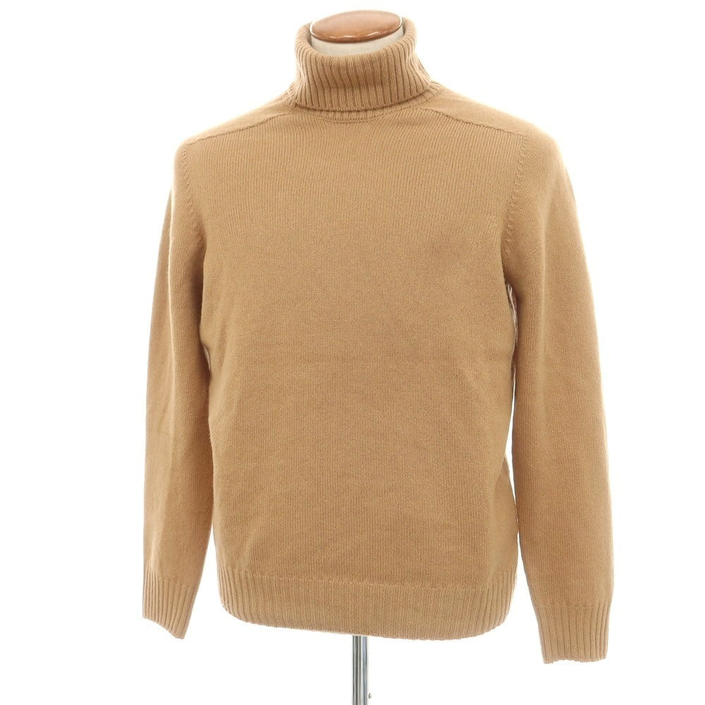 【中古】グランサッソ GRAN SASSO ウール タートルネック プルオーバーニット ベージュブラウン【 48 】【 状態ランクC 】【 メンズ 】
