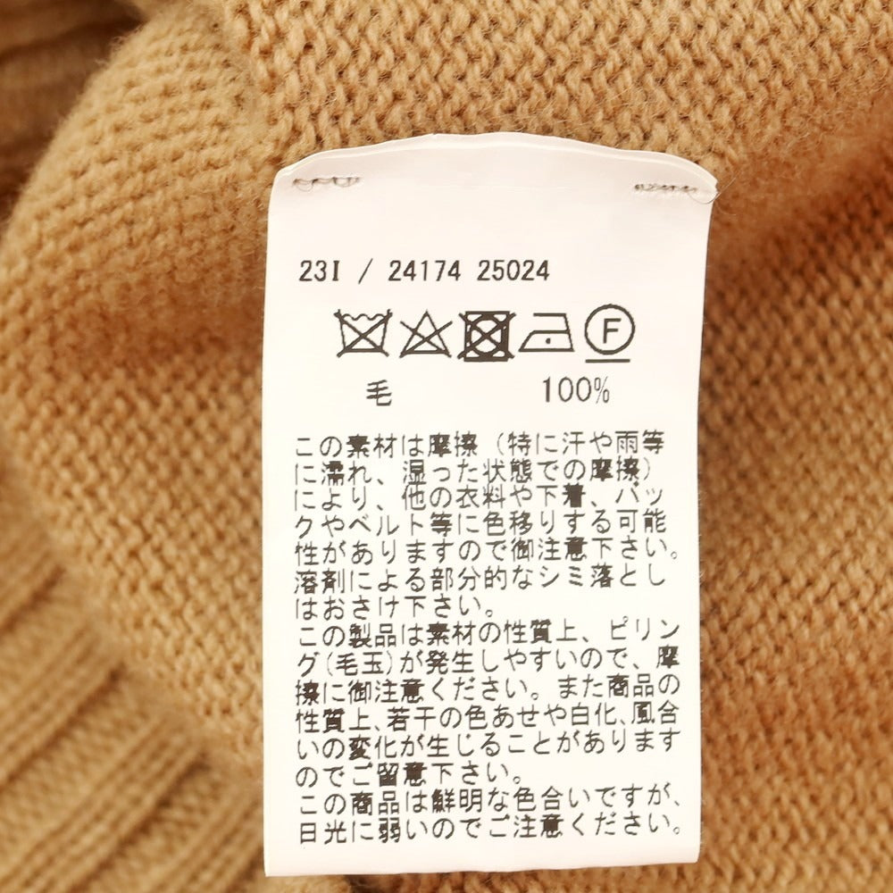 【中古】グランサッソ GRAN SASSO ウール タートルネック プルオーバーニット ベージュブラウン【 48 】【 状態ランクC 】【 メンズ 】