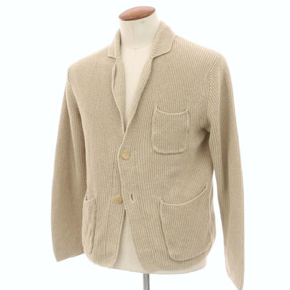 【中古】ザノーネ ZANONE リネンコットン ジャケット型 カーディガン ベージュ【サイズ46】【 状態ランクB 】【 メンズ 】