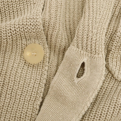 【中古】ザノーネ ZANONE リネンコットン ジャケット型 カーディガン ベージュ【サイズ46】【 状態ランクB 】【 メンズ 】