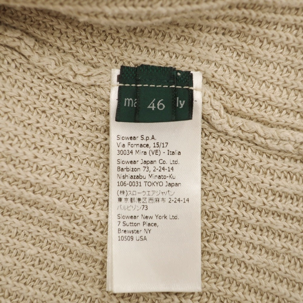 【中古】ザノーネ ZANONE リネンコットン ジャケット型 カーディガン ベージュ【サイズ46】【 状態ランクB 】【 メンズ 】