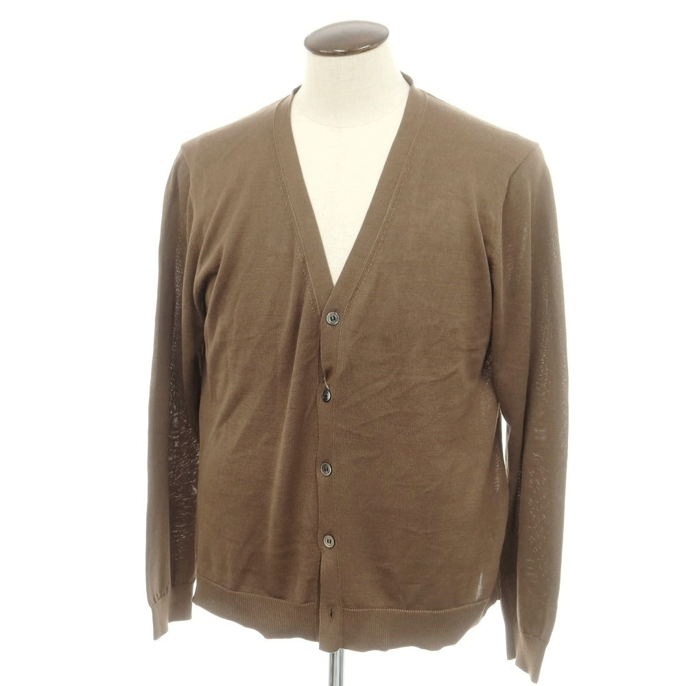 【中古】スローン SLOANE ハイゲージ シルク カーディガン カーキブラウン【 5 】【 状態ランクC 】【 メンズ 】