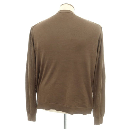 【中古】スローン SLOANE ハイゲージ シルク カーディガン カーキブラウン【 5 】【 状態ランクC 】【 メンズ 】