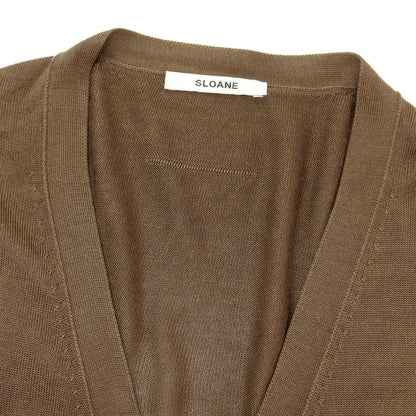 【中古】スローン SLOANE ハイゲージ シルク カーディガン カーキブラウン【 5 】【 状態ランクC 】【 メンズ 】