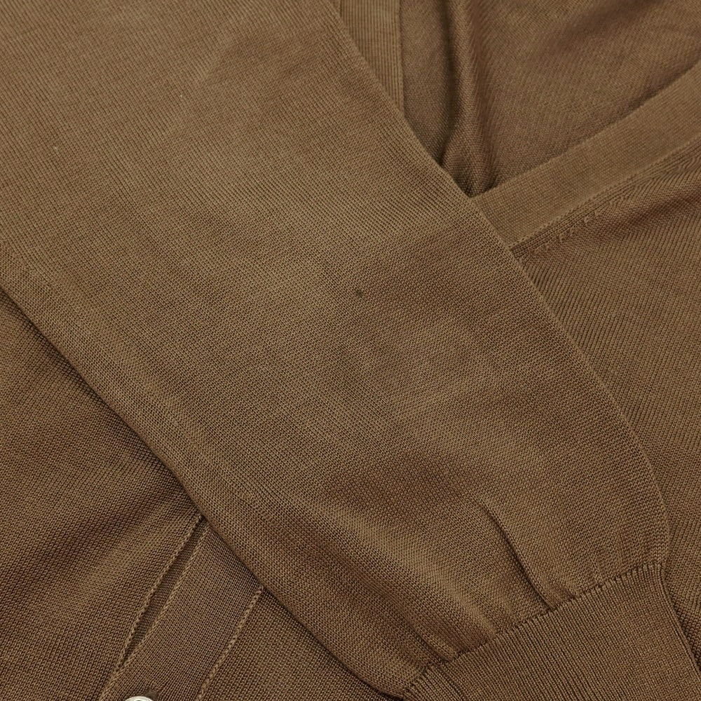 【中古】スローン SLOANE ハイゲージ シルク カーディガン カーキブラウン【 5 】【 状態ランクC 】【 メンズ 】