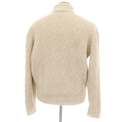 【中古】フェデーリ FEDELI TOMORROWLAND別注 ローゲージ スタンドカラー カーディガン グレージュ【 48 】【 状態ランクC 】【 メンズ 】