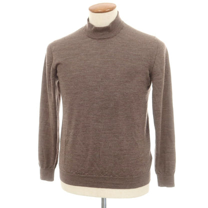 【中古】フェデーリ FEDELI ハイゲージ ウール モックネック プルオーバーニット アッシュブラウン【 48 】【 状態ランクC 】【 メンズ 】