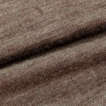 【中古】フェデーリ FEDELI ハイゲージ ウール モックネック プルオーバーニット アッシュブラウン【 48 】【 状態ランクC 】【 メンズ 】