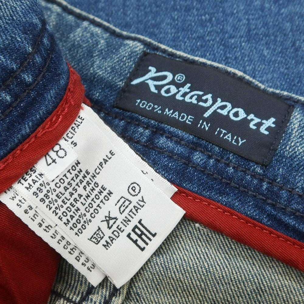 【中古】ロータスポーツ ROTA SPORTS ストレッチ デニムパンツ ブルー【サイズ48】【 状態ランクC 】【 メンズ 】 [CPD]