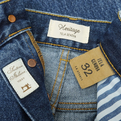 【中古】テラ ジェノバ TELA GENOVA セルビッチ デニムパンツ ブルー【 32 】【 状態ランクC 】【 メンズ 】